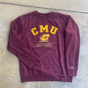 Vintage Champion Central Michigan University Crewneck Sweatshirt Medium
